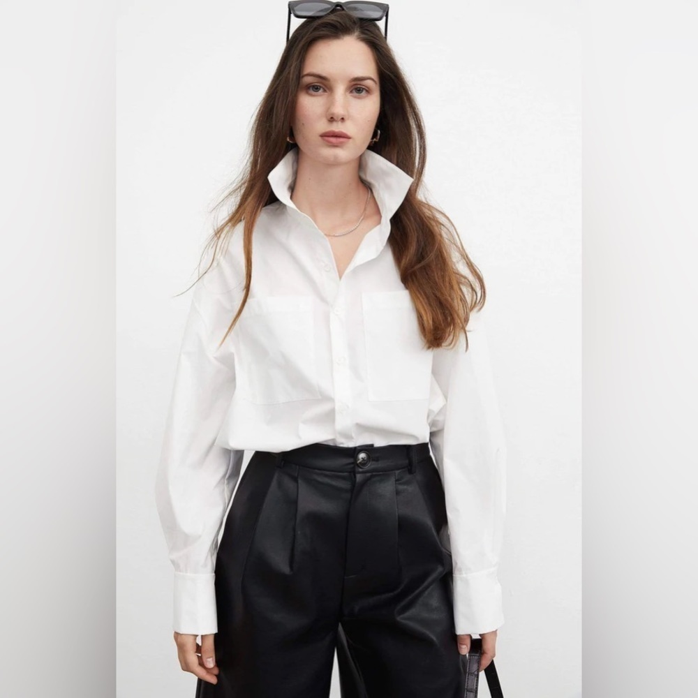 J.ing Essential White Button-Up Shirt